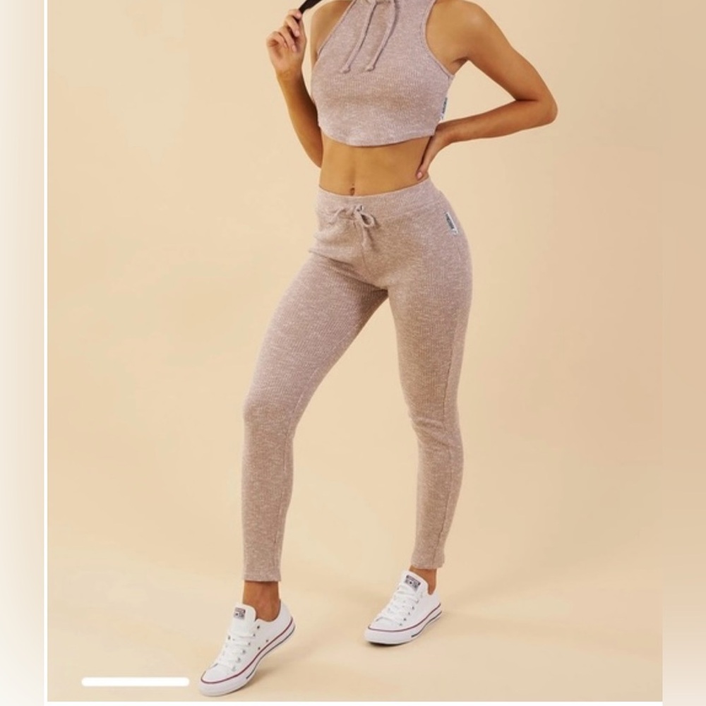 Gymshark Slounge set in pink marl size small